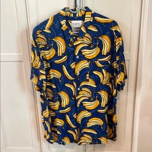Savannah Banana print Hawaiian button up shirt